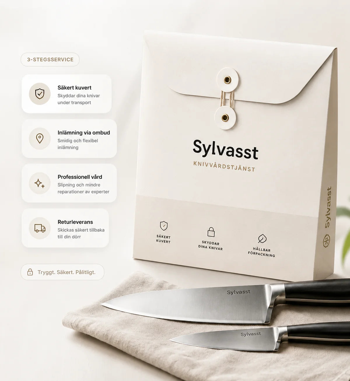 Sylvasst knife envelope service
