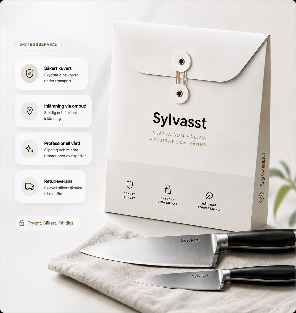Sylvasst knivreparation för vassare knivar
